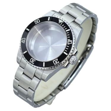 Imagem de FEIYASHI NH35 NH36 NH34 Caixa de relógio de aço inoxidável giratório bisel de cerâmica vidro cristal safira SUB 40 mm relógio clássico, tampa inferior de vidro 2, For ETA2824 PT5000 Movement, Caixa de