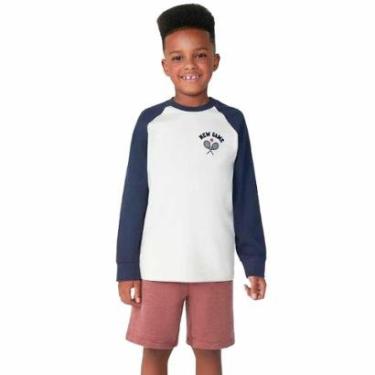 Imagem de Camiseta Hering Infantil Menino Regular Com Estampa Branca-Masculino