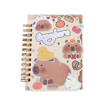 Imagem de Caderno de Anotação Capivara 13,5cm | 60 Folhas Pautadas | Papel Resistente | Ideal para Estudos e Organização Diária (Creme)