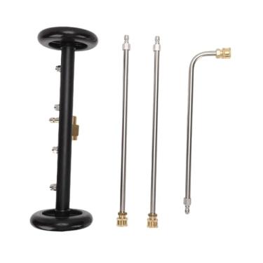 Imagem de Luqeeg Limpador de material rodante de lavadora de pressão, 40,6 cm, 4 bocais, 4400 PSI, lavadora de pressão de carro de dupla função com conexão rápida e haste curva estendida pulverizador de lavagem