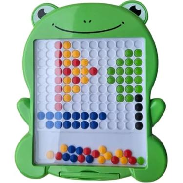Imagem de Prancheta de Desenho Magnética Infantil – Brinquedo Educativo com Lousa Colorida Montessori (Sapo Verde)