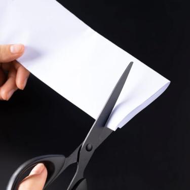 Imagem de Tesoura de escritório, tesoura de aço inoxidável multiuso para papel, escola, casa