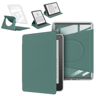 Imagem de enoxboo Capa para Kindle Paperwhite/Signature Edition 11ª Geração 2021, Modelo: M2L3EK/M2L4EK, Com Parte Traseira Transparente, Capa Protetora Magnética Removível com Suporte Ajustável, 6.8''