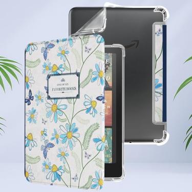 Imagem de Capa para Kindle Paperwhite 12ª Geração 2024 e Kindle Colorsoft Signature Edition, Capa protetora traseira de TPU macio transparente