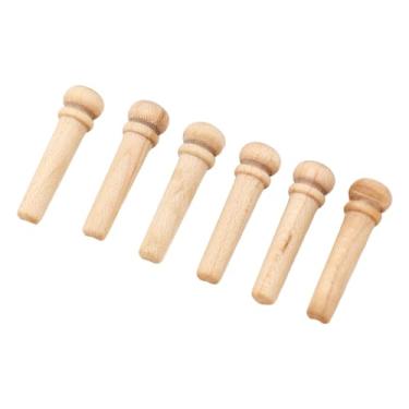 Imagem de XUXHOU O Material Resistente do Pino da Ponte da Guitarra Acústica Melhora a Clareza do Som, 6 Peças para Desempenho No Palco