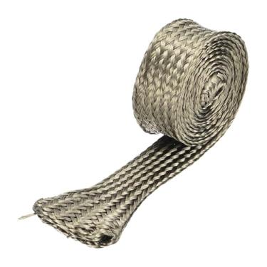 Imagem de Generic Capa de proteção térmica, 3/20.3 cm ID 3 pés manga térmica fio automotivo escudo térmico linha de combustível manga de proteção térmica manga calor envoltório de calor 800 graus para fios, cor