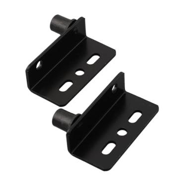 Imagem de 2 peças dobradiças pivotantes de ferro preto prata dobradiças de porta de eixo oculto para portas de madeira, gavetas de armário e ferragens de móveis