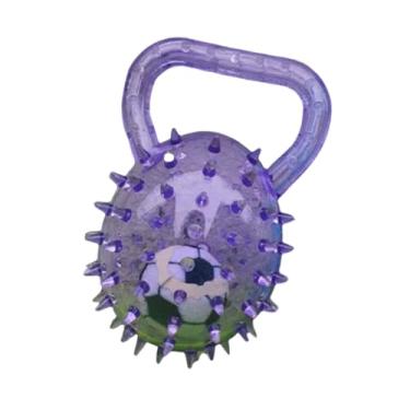 Imagem de KiBcsLic Bola com Espinhos para Cães, Brinquedo de Borracha Macia E para a Fase de Dentição, Ideal para Brincar de Buscar. Inclui Uma Bola de Futebo, Roxo