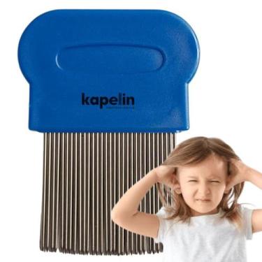 Imagem de Pente Fino Aço Inox para Remoção de Piolhos Lêndeas Ferro Cerdas Arred