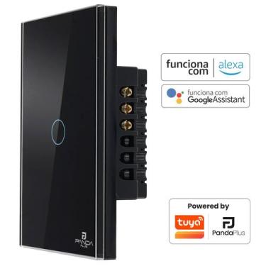 Imagem de Interruptor Inteligente Touch 1 Botão 4x2 Alexa Google Wifi Smartlife 
