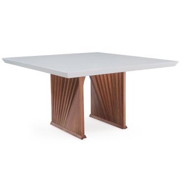 Imagem de Mesa De Jantar Quadrada De Madeira Magnum 140 Cm X 140cm Castanho
