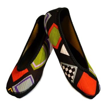 Imagem de Nufoot Sapatos de dança femininos, quadrados abstratos, médio EUA