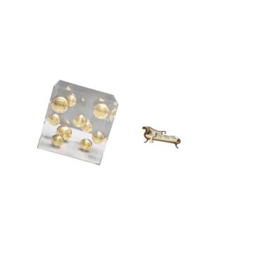 Imagem de Fenteer Bola de Acrílico Decorativa para Mesa com Sofá-cama de Madeira em Miniatura, Acessórios DIY para Decoração de Casa, Escritório, Prateleira E Casa de B