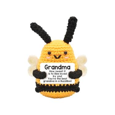 Imagem de Adorável abelha cravejada à mão – Acompanhante de apoio emocional positivo de 7 cm com cartão motivacional, decoração de mesa divertida para escritório/casa, presente para amigos/colegas/aniversários