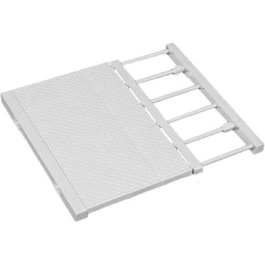 Imagem de Divisórias expansíveis de prateleira de armário ajustáveis para armário de armazenamento, organizador de guarda-roupa, separadores de haste de tensão para quarto, banheiro, cozinha, estante de livros