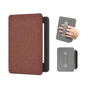 Imagem de Akacy Padrão de tecido com capa de alça para Kindle paperwhite de 6,8 polegadas 2021 (11ª geração) - capa de TPU ultra fina, leve e durável (9)