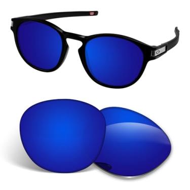Imagem de Lentes de substituição de 1,5 mm compatíveis com óculos de sol Oakley Latch OO9265 53 mm, antiarranhões e resistentes a impactos - azul escuro polarizado
