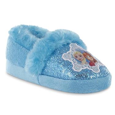 Imagem de Pantufas Disney Aline para meninas Anna e Elsa, Blue/Blue, 9-10 Toddler