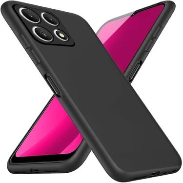 Imagem de Jilivock Capa para celular Motorola Moto Edge 60 Fusion/Edge 60/Edge 60S capa de silicone macio, capa de silicone à prova de choque com forro de microfibra (preto)