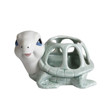 Imagem de Vaso de flores, desenho de tartaruga, cerâmica, desenho de tartaruga, vaso de plantas animais