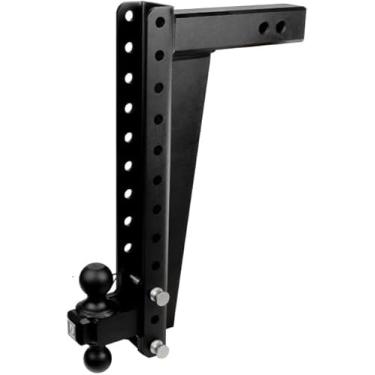 Imagem de BulletProof Hitches - Engate de reboque resistente ajustável de 6,3 cm (classificação de 10 kg) - Engate de reboque de queda/elevação de 45,7 cm com esfera dupla de 5 cm e 2-5/40.6 cm - Revestimento