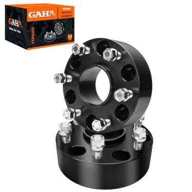 Imagem de GAHA 2 peças 6 x 5,5 espaçadores de roda 6 pinos com pinos M14 x 1,5 compatível com Chevrolet K1500 Suburban Tahoe Silverado Express Avalanche 1500 Cadillac Escalade GMC Yukon Sierra 5 cm de espessura