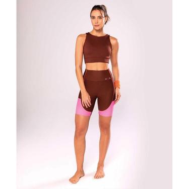 Imagem de Bermuda Alto giro Tn Attack Com Friso Lateral Marrom-Feminino