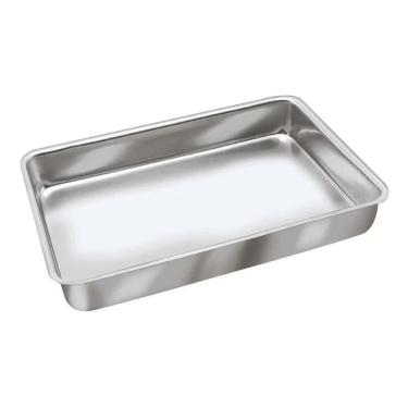 Imagem de 2X Assadeira Forma De Bolo Tabuleiro Alto Grande 40 Cm Alumí