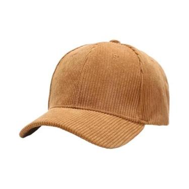 Imagem de Boné de Beisebol de Veludo Unissex - Chapéu Snapback Casual para Outon