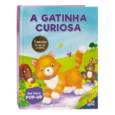 Imagem de Livro Infantil História Bichos Divertidos Pop-up Em 3d A Gatinha Curio
