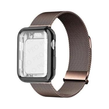 Imagem de Pulseira De Metal Com Fecho Magnético Para Apple Watch, 45mm 44mm 38mm