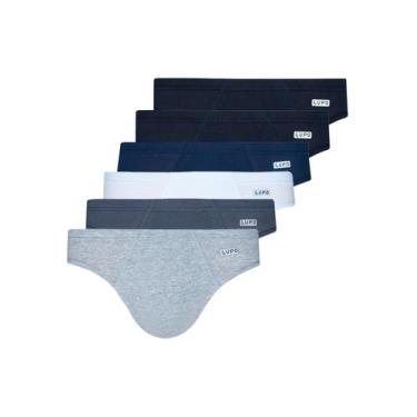 Imagem de Kit com 6 Cuecas Slip Lupo 515-089, Chumbo, G