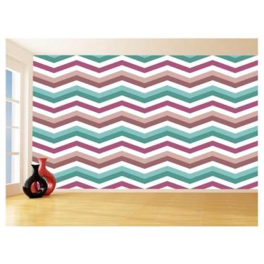 Imagem de Papel De Parede 3D Sala Chevron Zig Zag Listras 3,5M Zig77 - Você Deco
