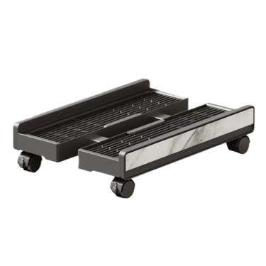 Imagem de Suporte para Gabinete de PC | Prateleira Ajustável Portátil Com Rodas Com Freio - Carrinho Para Torre De Computador,Para Casa Local De Trabalho Computador Portatil Monitor Sala De Jogos Armazenamento