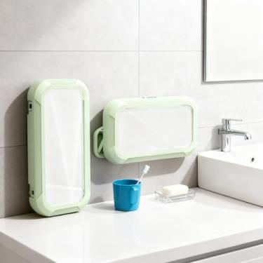 Imagem de Suporte de telefone à prova d'água, suporte de parede para celular com 360°, para chuveiro, suporte de telefone dobrável e retrátil (verde-02)