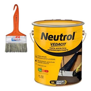 Imagem de Tigre Trincha Gris 695-4 + Vedacit Neutrol 18l Base Solvente Preto