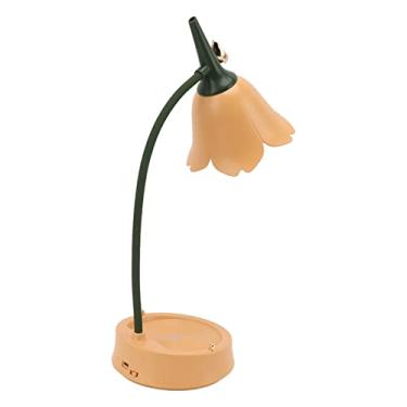 Imagem de Phefop Lâmpada de Mesa LED Touch, Forma de Pétala Alimentada por USB, 3 Níveis Reguláveis ​​para Leitura e Estudo (#12)