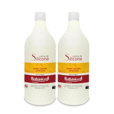 Imagem de Kit 2 Creme de Silicone 1L - Sem Enxague, Filtro Solar, Umectação, Proteção Térmica e Brilho Intenso | Bothânico Hair Cosméticos