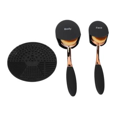 Imagem de Kit de Pincéis Protetor Solar com Cerdas Macias 3 unidades Aplicador para Rosto e Corpo Capa Protetora Esponja Limpeza Aplicação Uniforme Múltiplos Cenários Uso Sintéticas Hipoalergênicas