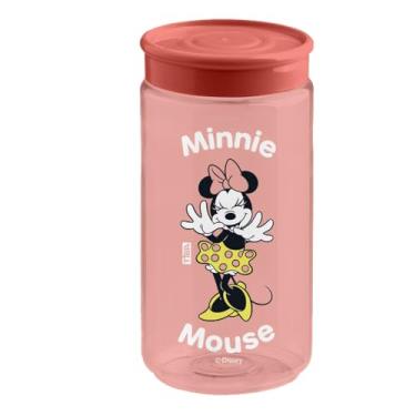 Imagem de Pote TIBA Organizador Multiuso 350 ml Disney Minnie Fun, Rosa