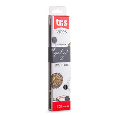 Imagem de Lapis Preto Tris Vibes Graduação 8B Caixa 10 Unidades