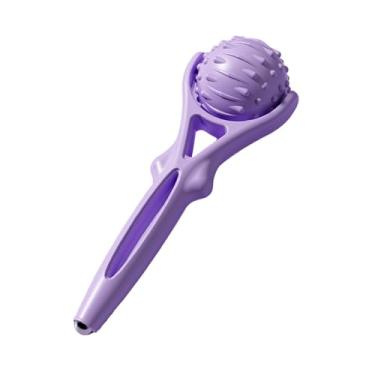 Imagem de harayaa Rolo de massagem com textura para automassagem, ideal para exercícios físicos. Leve, compacto e fácil de usar nas pernas, Roxo