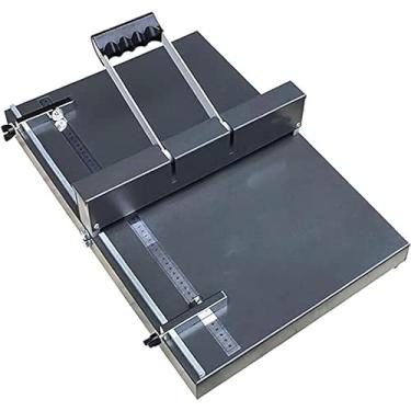 Imagem de LMJYU Máquina de vinco manual de 350 mm, máquina de vinco de papel para pontuação, máquina dobrável de papel A3/A4, vinco de papel de metal resistente para mesa, para pontuação de livros de cartão de