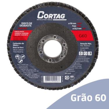 Imagem de Kit 2 Disco de Desbaste Flap 4.1/2" 115mm Cerâmica Granito - Cortag