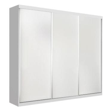 Imagem de Guarda Roupa Casal 3 Portas 4 Gavetas De Correr Itália Minastex Branco
