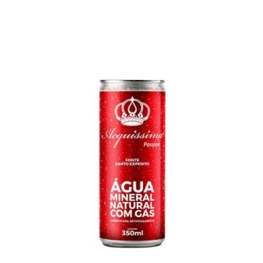 Imagem de Água Mineral Natural Com Gás Lata Acquíssima 350ml