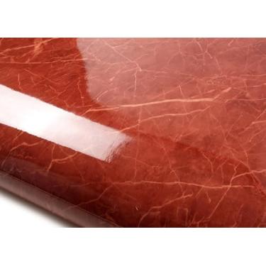 Imagem de ROSEROSA Retire e cole papel de parede autoadesivo de mármore falso brilhante acabamento de moldagem de bancada PGS4709-1