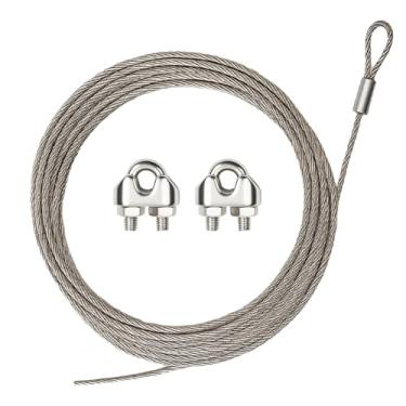 Imagem de YuxLnJxem Acessórios de substituição de esqueleto de 3,6 m – Cabo de fio de aço inoxidável revestido resistente, peças de reparo duráveis para exibição externa de esqueleto gigante de 3,5 m