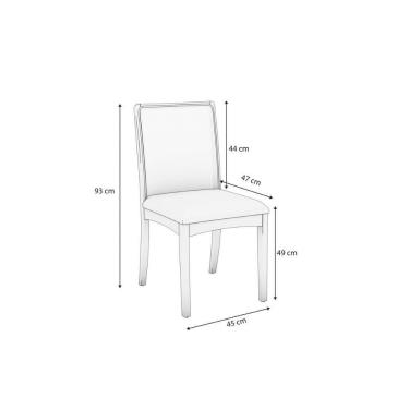 Imagem de Kit 2 Cadeiras Sala Jantar Lara 2cmm009ca Premium Madeira Maciça 2 Un Carvalho-boucle Bege Caqui-tela Bege - Kappesberg