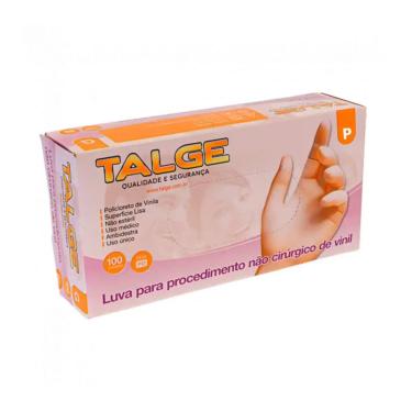 Imagem de Luva Procedimento Cirúrgico Vinil sem Pó Tamanho P 100 Unidade Talge